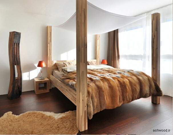 مدل تخت خواب چوبی , دکوراسیون اتاق خواب 