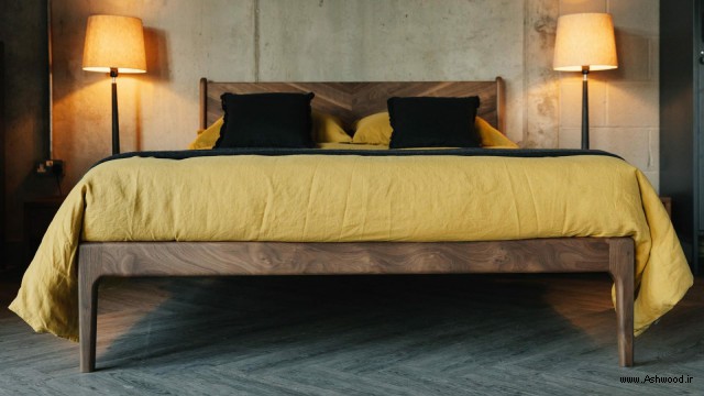 تخت خواب چوبی سبک معاصر