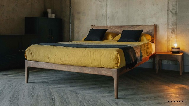 تخت خواب چوبی سبک معاصر 