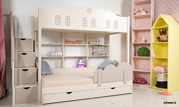ایده های جالب تخت خواب دو طبقه چوبی