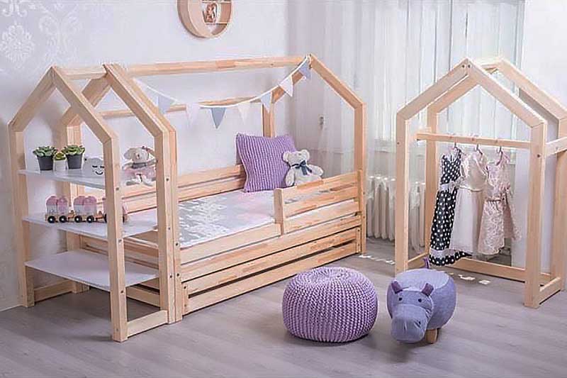 کلبه چوبی بازی بچه ها , تخت خواب کلبه چوبی