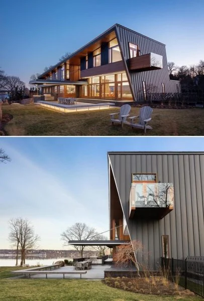 ترکیب خانه چوبی با سنگ