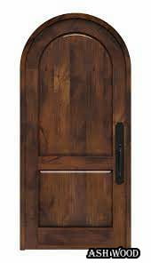 عکس درب چوبی قوس دار هلالی 