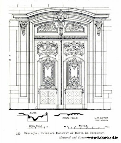 ایده و مدل جدید درب ورودی چوبی ساختمانی , درب کلاسیک و لوکس چوبی