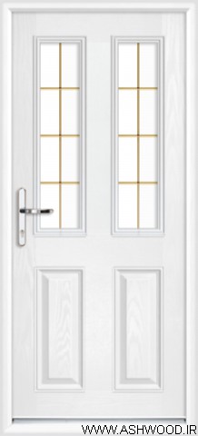 درب چوبی سفید طلایی , دکوراسیون کلاسیک , مدل درب چوبی