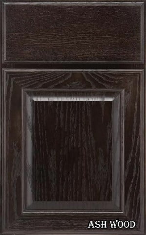 درب کابینت چوب بلوط به رنگ مشکی موج نما 