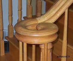 هندریل نرده چوبی و دست انداز پله