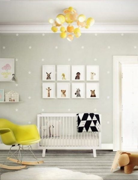 دکوراسیون اتاق کودک با رنگ خاکستری