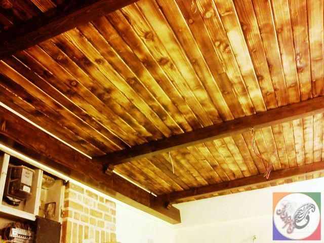 سقف چوبی دکوراسیون رستوران سنتی تیرچه ، تیر چوبی زیر سقف