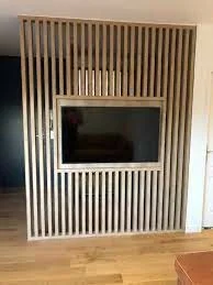 دکوراسیون دیوار تلویزیون و LCD لور چوبی دیوار تلویزیون 