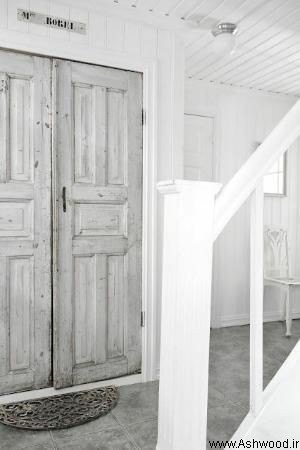 گالری تصاویر مدل انواع درب چوبی پتینه و رنگ سفید سبک روستیک 