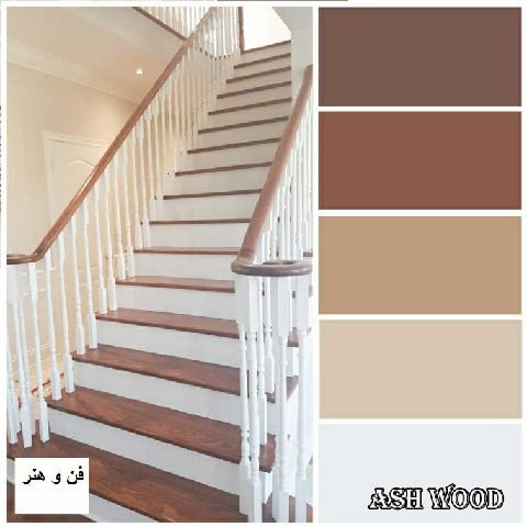 رنگ پله چوبی