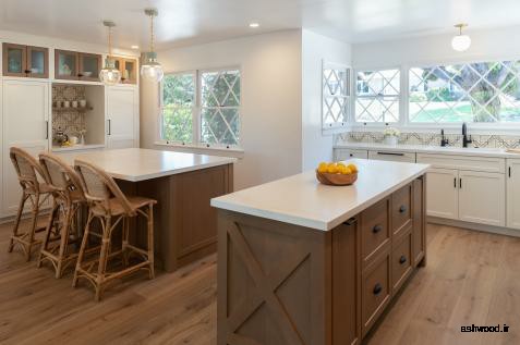 رنگ های جدید و عالی برای کابینت آشپزخانه رنگ چوب 