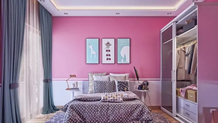 رنگی اتاق خواب صورتی