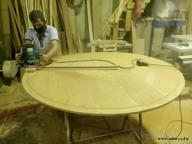 طراحی های شیک و مدرن میز گرد تک پایه چوبی