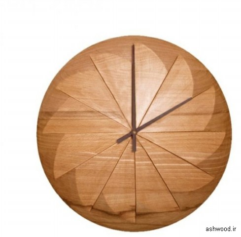 ساعت دیواری چوبی جالب , ایده و مدل ساعت در دکوراسیون چوبی