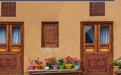 معماری خانه باغ ایرانی ، درب و پنجره گره چینی