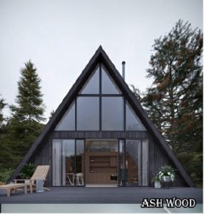 خانه چوبی مثلثی