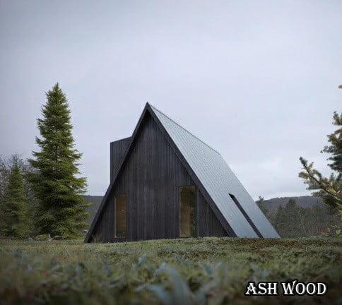 خانه چوبی مثلثی 