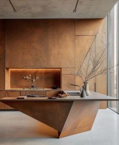 طراحی جزیره و کابینت آشپزخانه