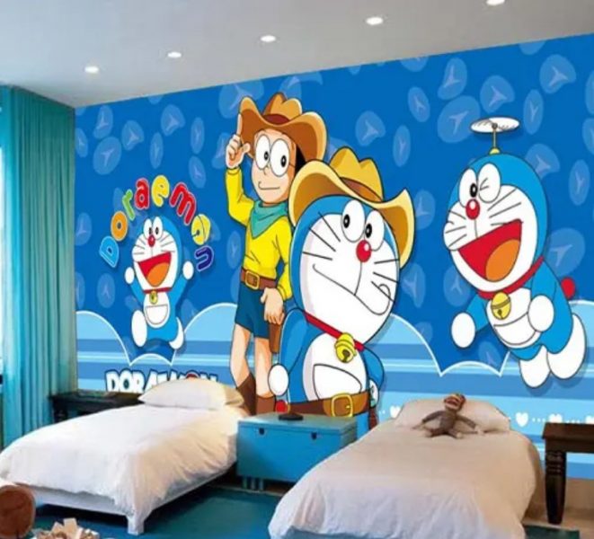 طراحی کارتونی دیوار اتاق خواب