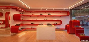دکوراسیون فروشگاه کفش در پاریس