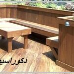 میز و نیمکت ساخته شده از چوب ترمووود