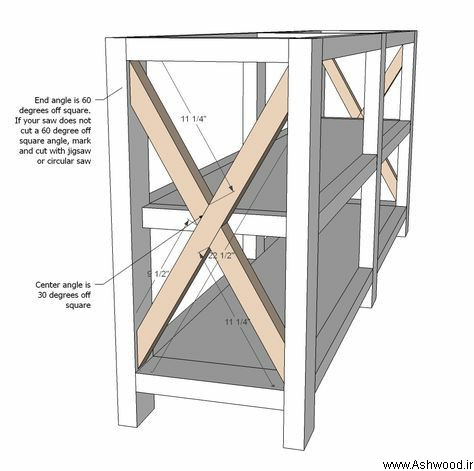 مدل قفسه و کتابخانه چوب کاج 