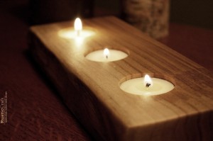 جا شمعی چوبی لوکس