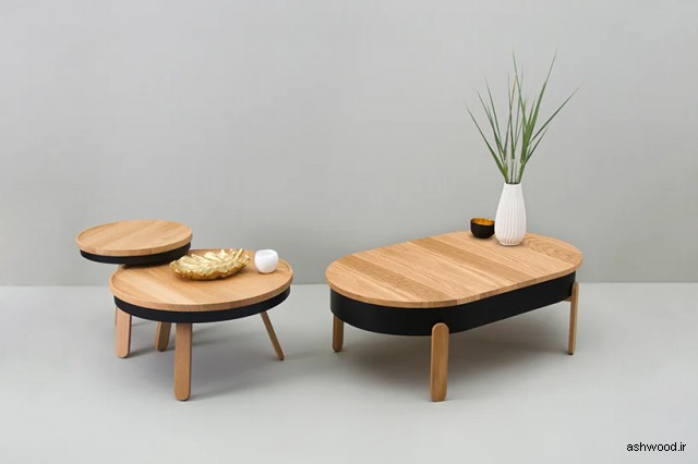میز کنار مبل چوب بلوط , میز قهوه و چای 