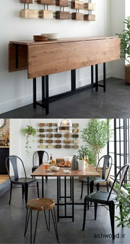 ایده شگفت انگیز میز ناهار خوری چوبی