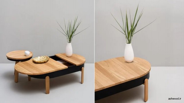 میز کنار مبل چوب بلوط , میز قهوه و چای 