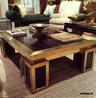 طرح های جدید میز وسط چوبی مدرن
