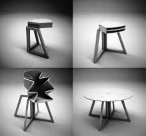 میز چوبی , میز تاشو مثلث دایره