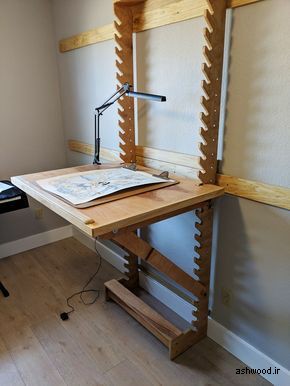 میز تحریر با شیب و ارتفاع تنظیم شونده  میز چند منظوره طراحی 