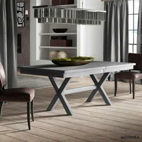 میز ناهارخوری دو پایه چوبی ,  ایده و مدل های جالب در دکوراسیون چوبی منزل