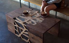 میز چوبی قهوه خوری مدرن
