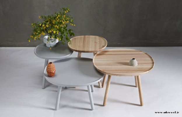 میز کنار مبل سینی , ایده و مدل میز چوبی