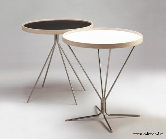 میز کنار مبل سینی , ایده و مدل میز چوبی