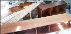 کنسول چوبی ساخته شده از چوب بلوط , میز تلویزیون lcd