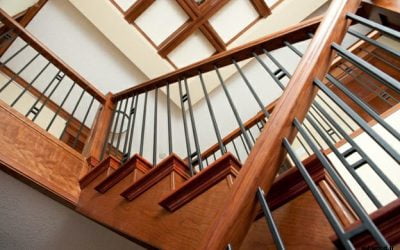 نرده چوبی پله مدرن ، صراحی پله هندریل و دست انداز پله