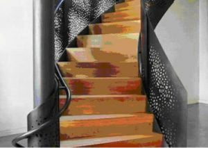 انواع نرده و دست انداز پله , نرده چوبی پله گرد , نرده چوبی پله , نرده راه پله چوبی گرد
