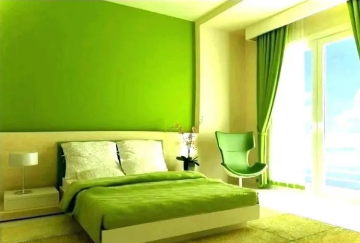 نقاشی اتاق خواب سبز
