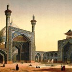 نقاشی از مسجدِشاه اصفهان در سال ۱۸۴۱ میلادی، اثر پاسکال کوست.
