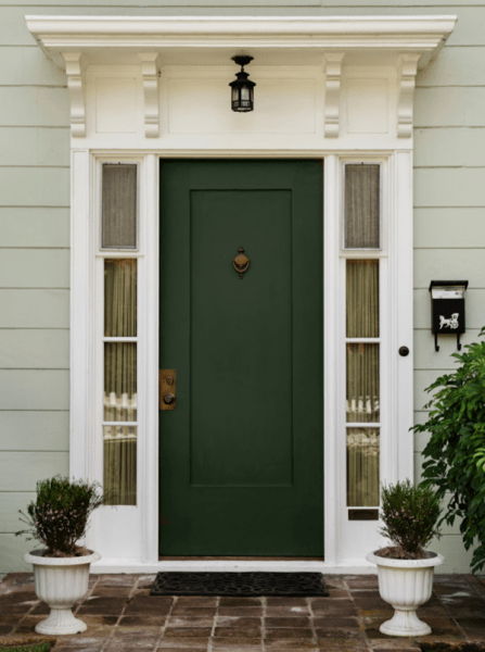 نمونه درب جلویی سبز رنگ