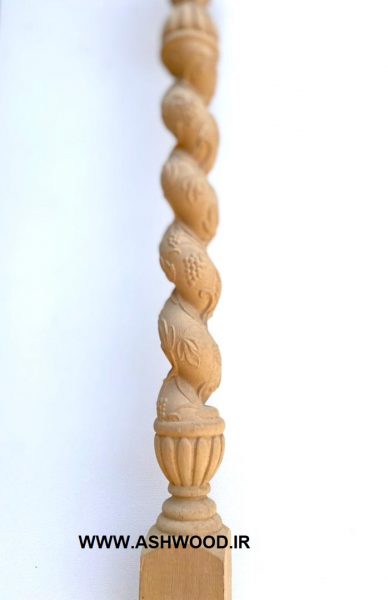 پایه نرده چوبی مدل برگ انگوری پیچ 