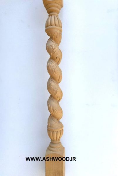 پایه نرده چوبی مدل برگ انگوری پیچ 