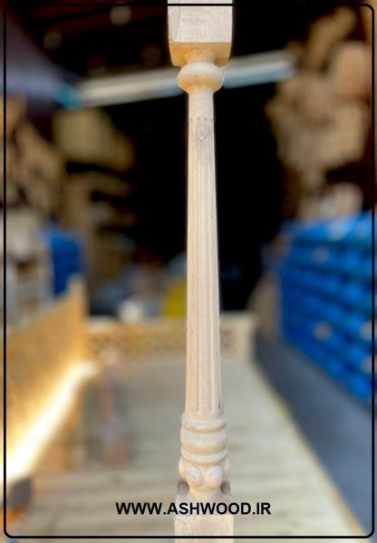 پایه نرده چوبی پله مدل نچیروان 