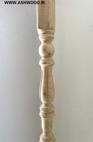 پایه نرده چوبی مدل جامی شیار دار چوب کاج روسی 