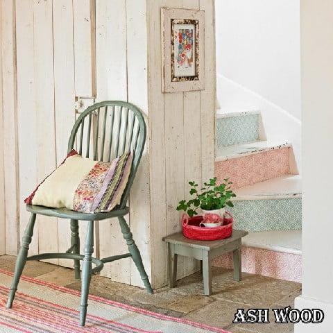 ایده کف پله و نرده چوبی پله